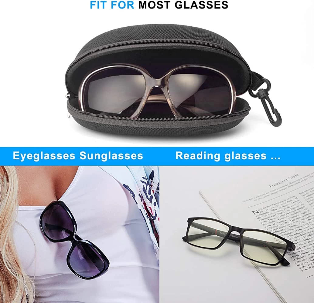 Generic Sunglass Pouch Black Portable Hard Case - image 5