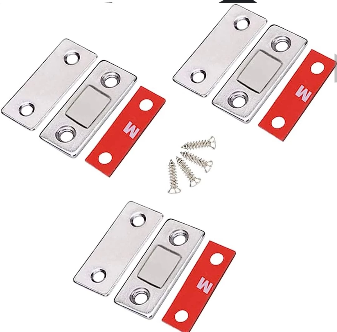 FATLODA Thin Cabinet Magnets Stainless Steel 4pcs