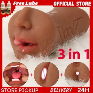 3 Holes Pussy ,Anus ,Blowjob ,Artificial Vagina sex toy