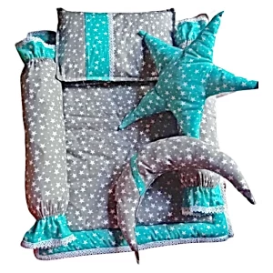 Sweet Sleep 5 in 1 Star Moon New Born Baby Bedding Set