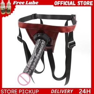 Adjustable strap on with 8 inch dildo sex toy