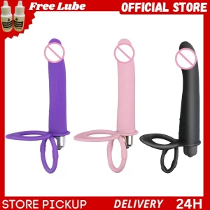 Double Penetration penis Strap On Dildo Vibrating