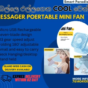 ESSAGER Rechargeable Handheld Mini Fan 8-Blade 3-Mode