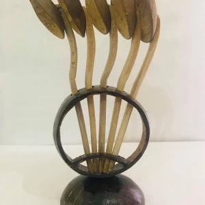 Handmade Coconut 5 Spoons with Stand