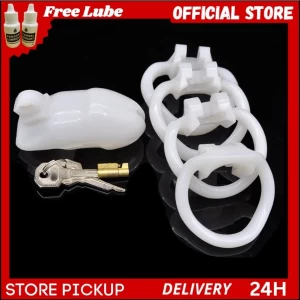 Male Chastity Cage with Binding Loop Ring