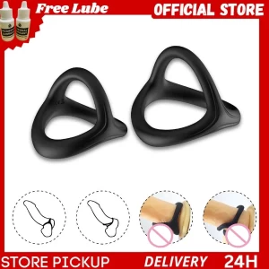 mens delay 3 way penis cock Ring sex toy