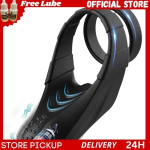 Penis sperm Delay Ejaculation Vibrate Cock Ring sex toy