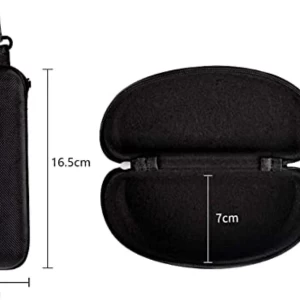 Generic Sunglass Pouch Black Portable Hard Case