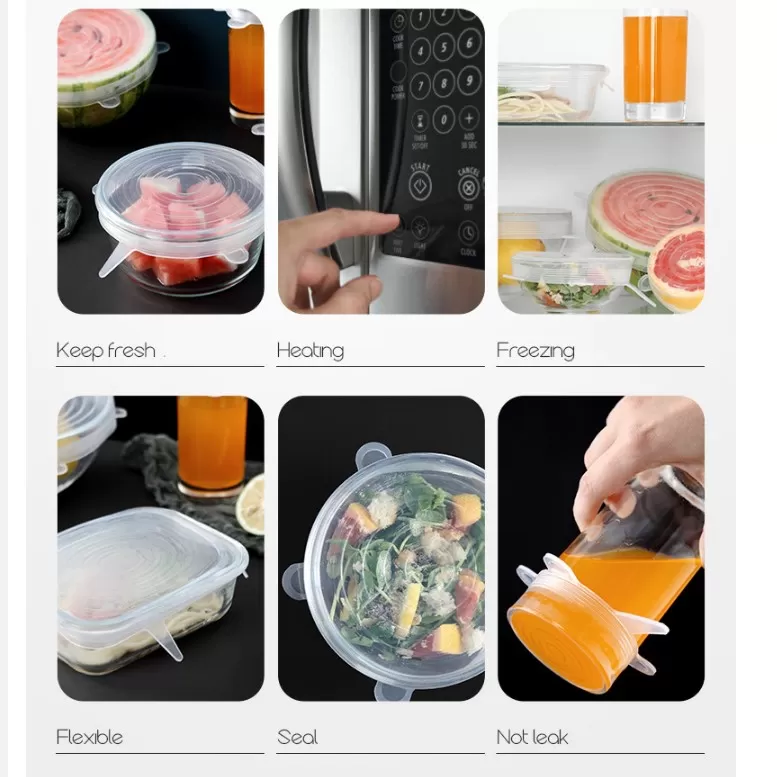Generic Silicone Lids, 12 Pcs Reusable Super Stretch - image 5