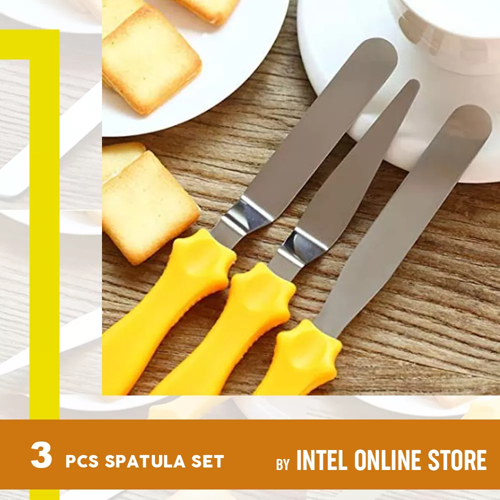 Generic 3-in-1 Stainless Steel Cake Icing Spatula Set - image 5
