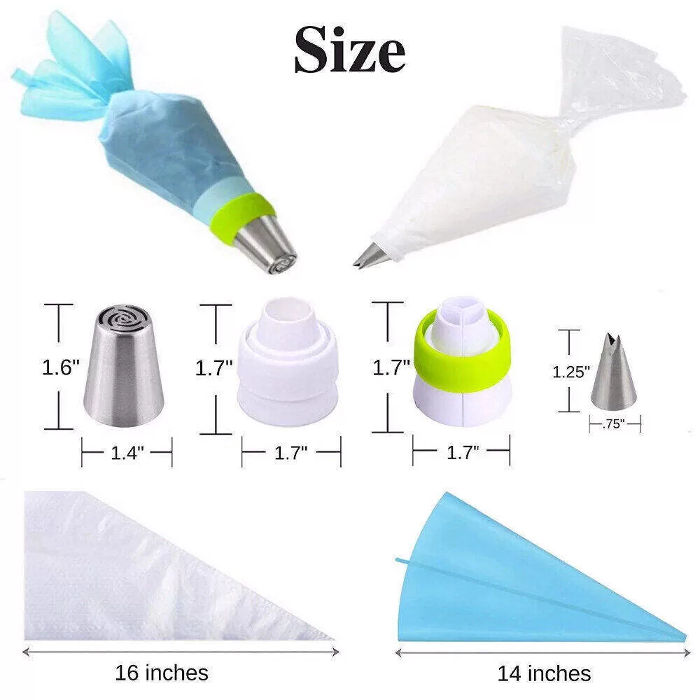 Generic Cup Cake Decorating Tool Kit with Russian Nozzles - image 2