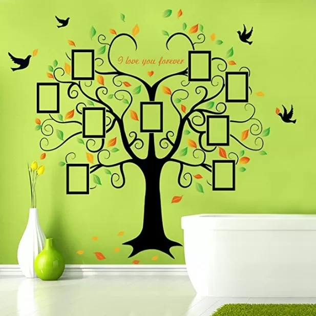 Generic Family Photo Album Frame Tree Butterfly Wall Sticker - image 3