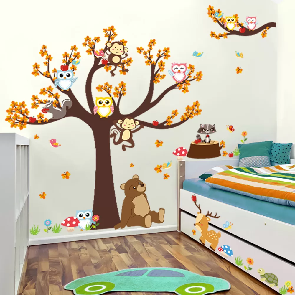 Generic Animal Tree Cartoon Animals Wall Sticker - image 5