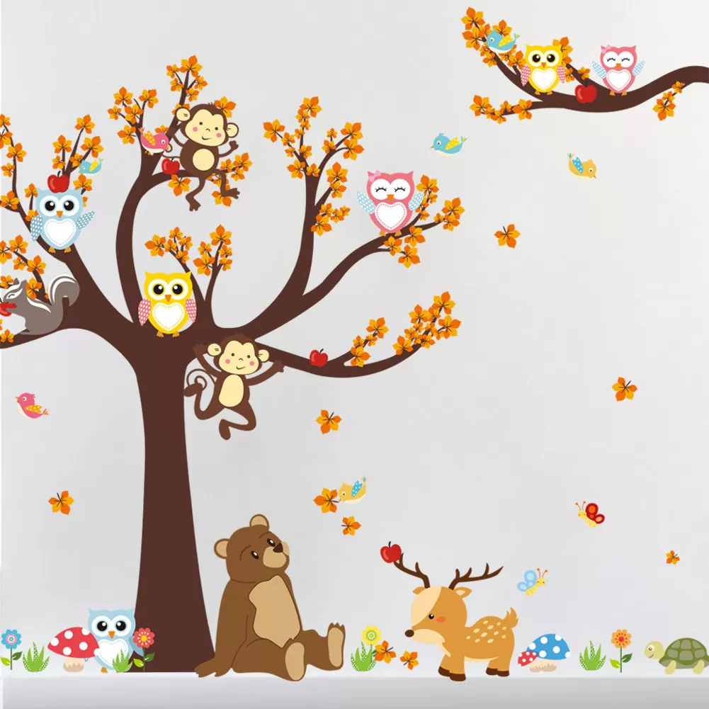 Generic Animal Tree Cartoon Animals Wall Sticker - image 6