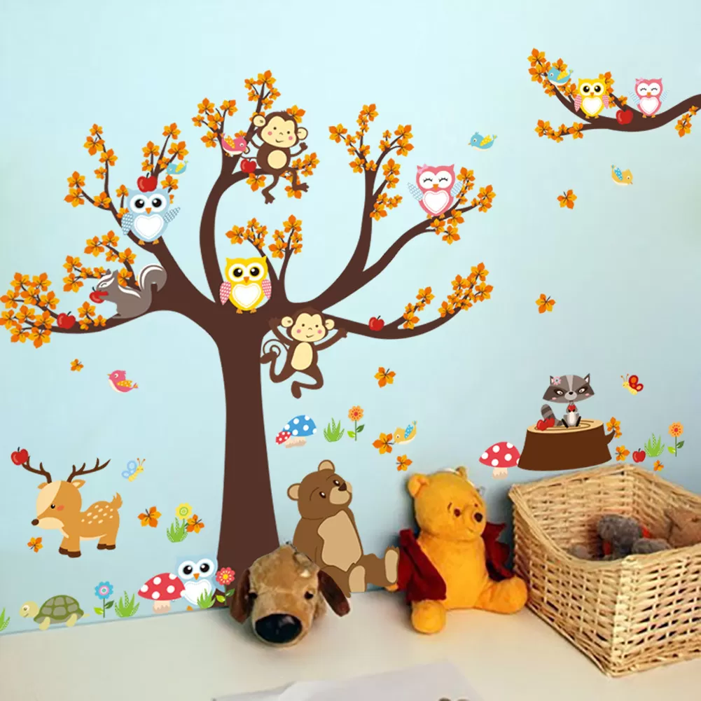 Generic Animal Tree Cartoon Animals Wall Sticker - image 7