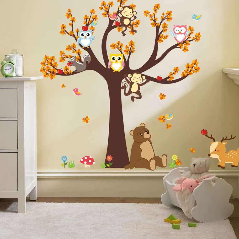 Generic Animal Tree Cartoon Animals Wall Sticker - image 8