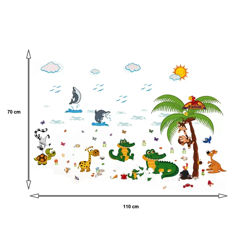 Generic Animal Tree Wall Sticker Removable Kids Nursery Decal - image 2