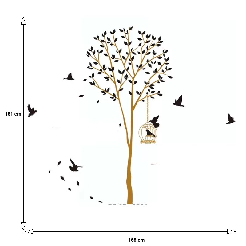 Generic Animal Tree Cartoon Animals Tree Bridge Wall Sticker - image 2