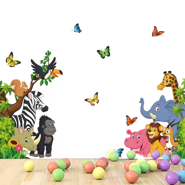 Generic Animal Tree Cartoon Wall Sticker Kids Room Decor - image 1