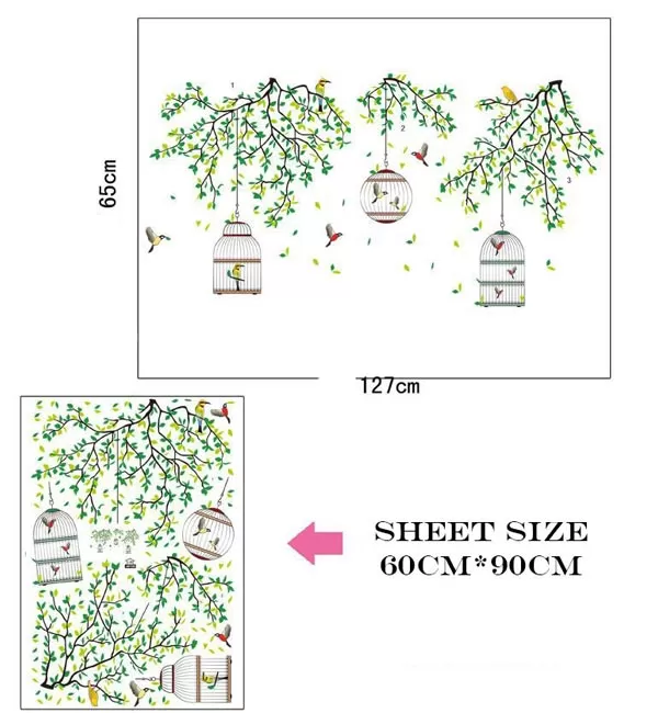 Generic Wall Sticker Animals Birds Home Decor - image 2