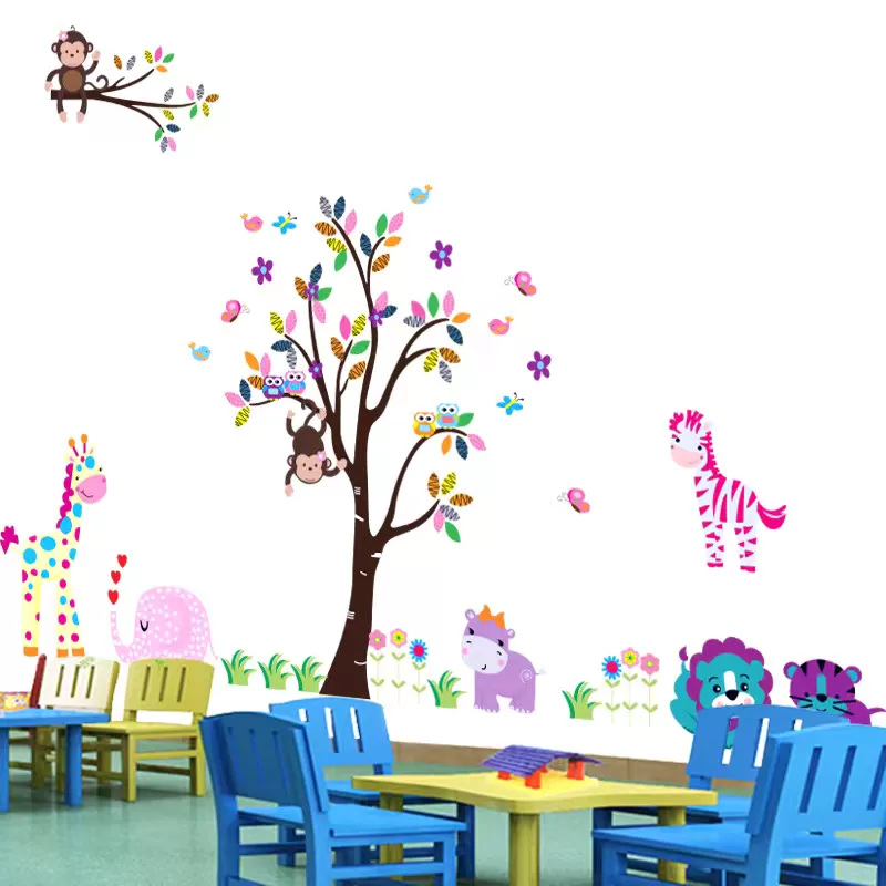 Generic Wall Sticker Multi Color Animals Birds Home Decor - image 3