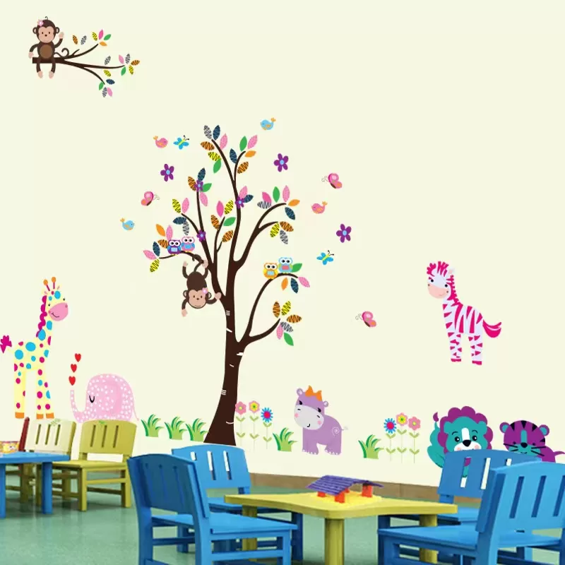 Generic Wall Sticker Multi Color Animals Birds Home Decor - image 5