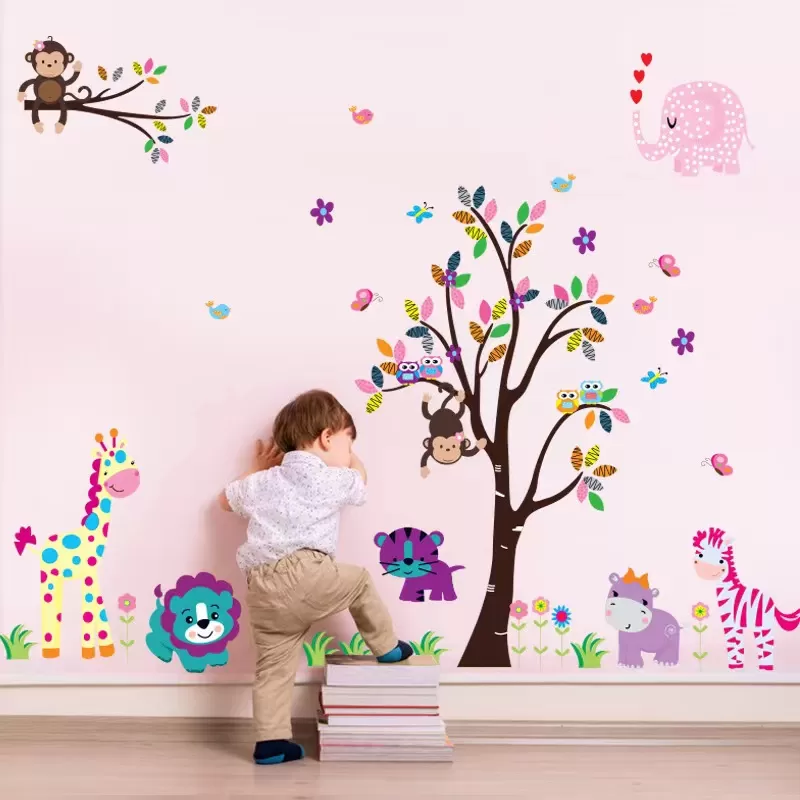 Generic Wall Sticker Multi Color Animals Birds Home Decor - image 6