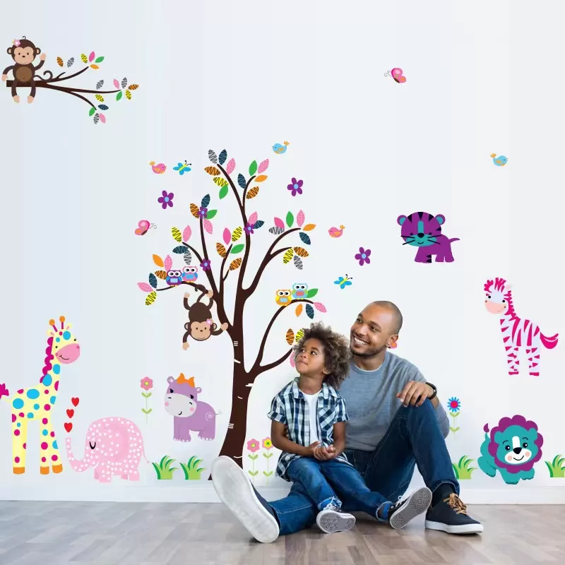 Generic Wall Sticker Multi Color Animals Birds Home Decor - image 7