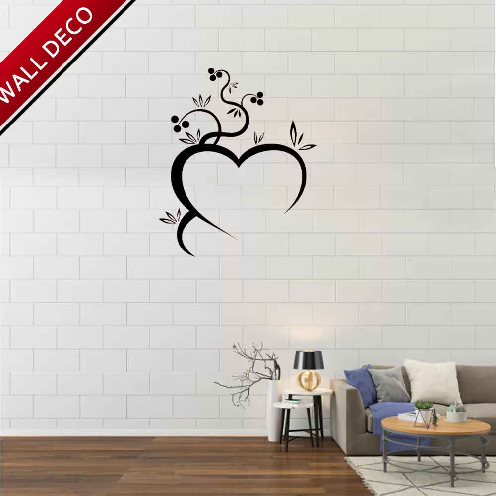 Generic Black Heart Love Nature Wall Stickers - image 3