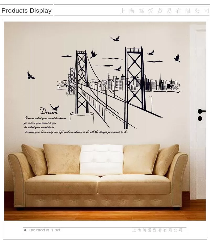 Generic Home Decoration Animals Tree Bridge Black - image 7