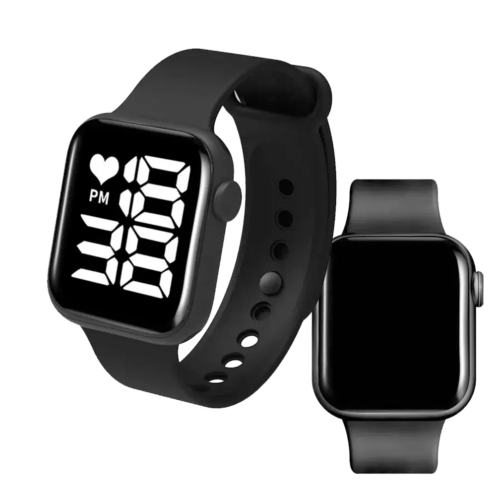 Generic Sports Belt LED Digital Silicone Band Watch - image 4