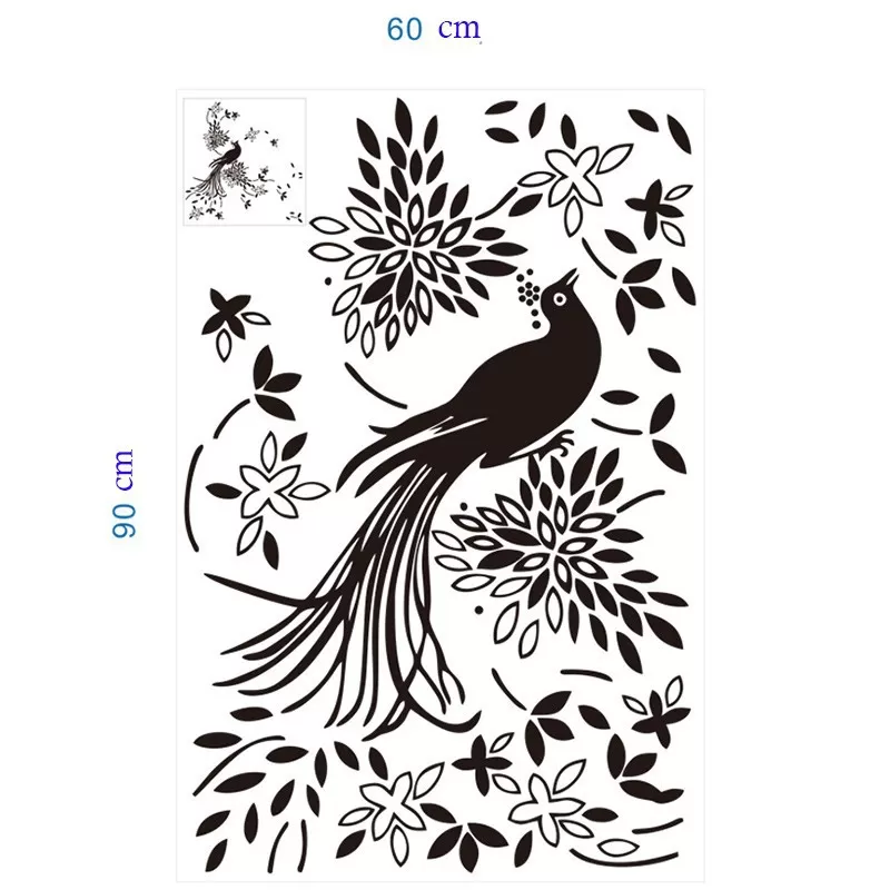 Phoenix Black Bird Love Nature Wall Decor - image 2