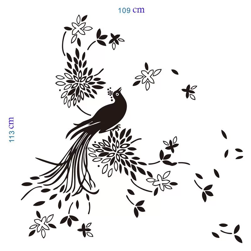 Phoenix Black Bird Love Nature Wall Decor - image 3