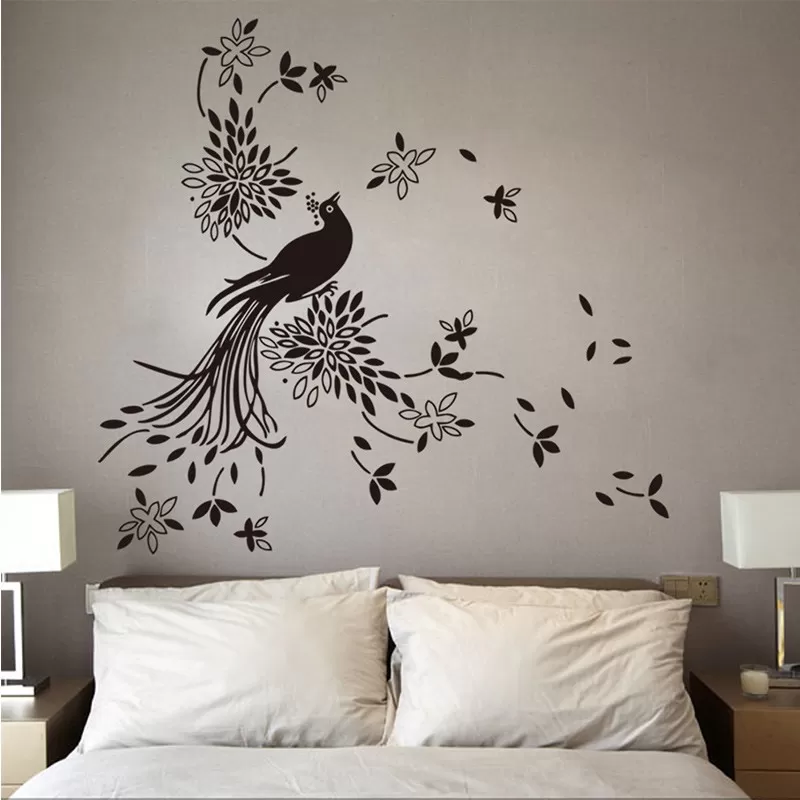 Phoenix Black Bird Love Nature Wall Decor - image 6