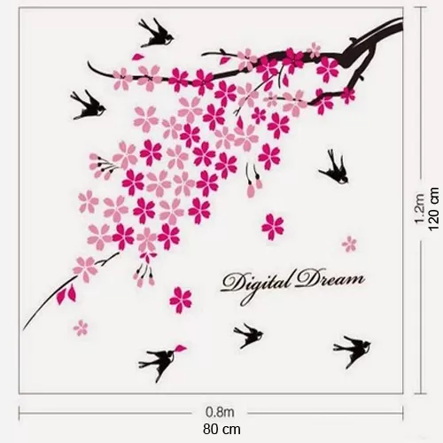 Generic Black Tree Butterfly Flower Wall Sticker Decor - image 2