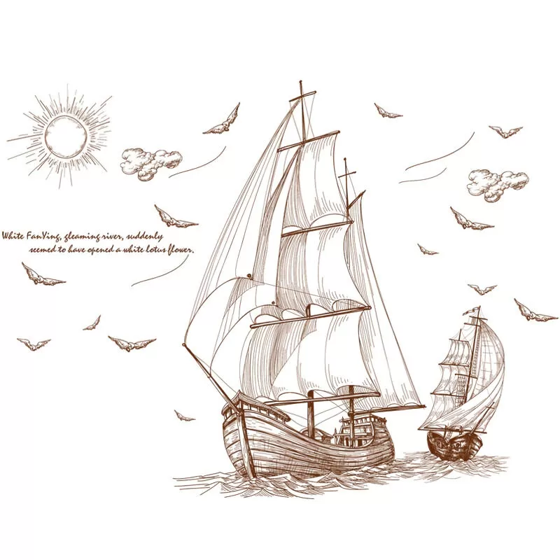 Generic Sailing Ship Deep Sea Classic Wall Decor - image 3