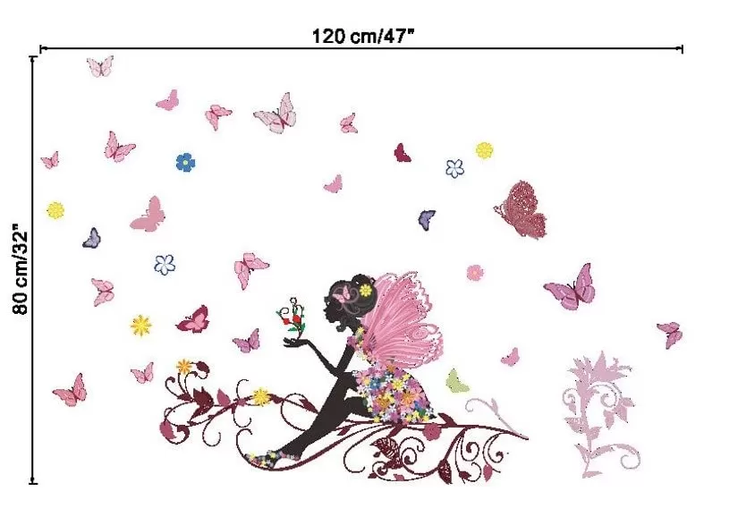 Generic Model 01 Colorful Flower Birdcage Wall Sticker Decals - image 2