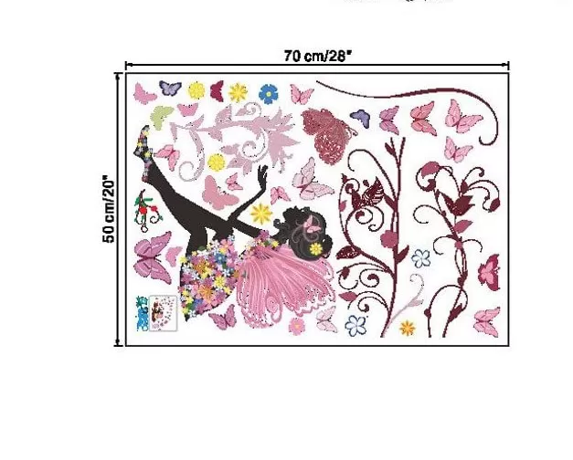 Generic Model 01 Colorful Flower Birdcage Wall Sticker Decals - image 3