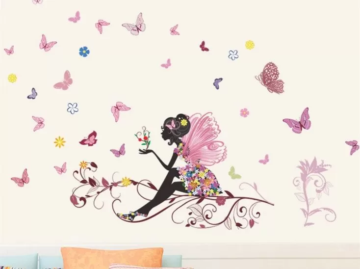 Generic Model 01 Colorful Flower Birdcage Wall Sticker Decals - image 4