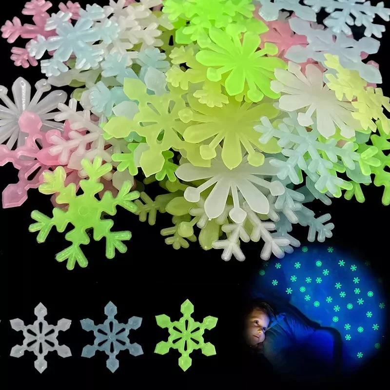 Generic Snowflakes & Stars Glow in Dark Stickers - image 7