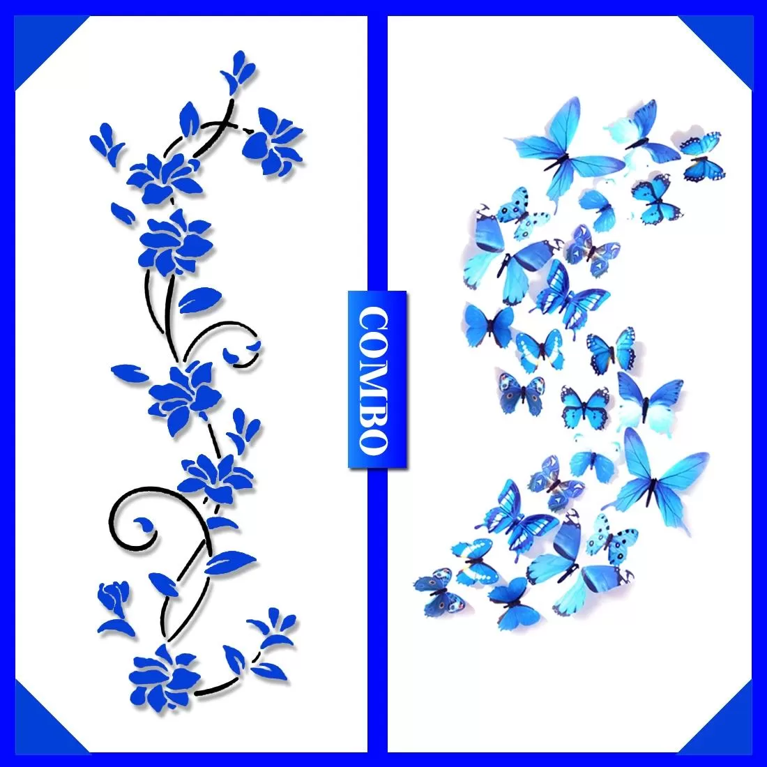 Generic 24 Pieces 3D Butterfly Flower Vase Combo