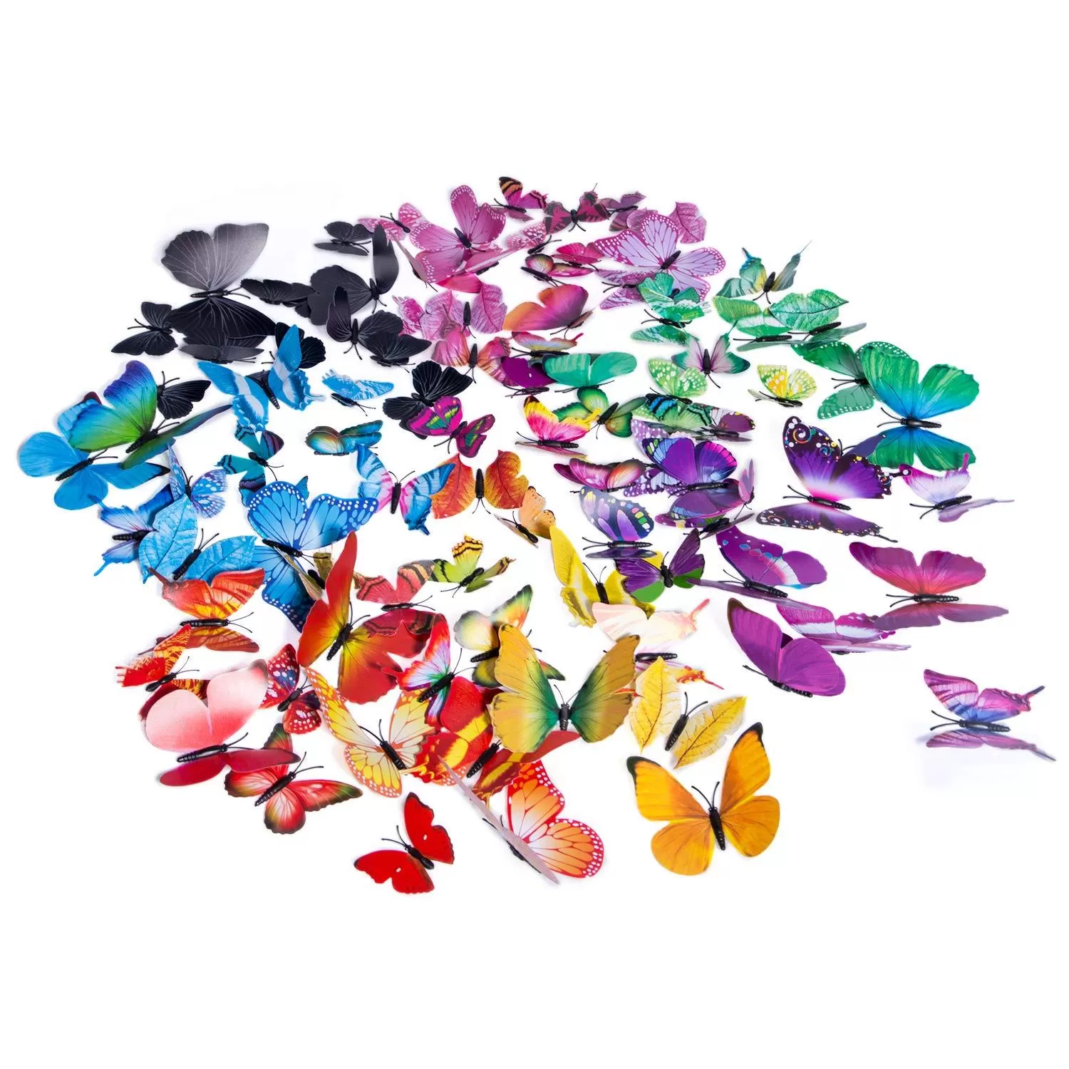 Generic Multi Color 3D Butterfly & Star Stickers - image 3