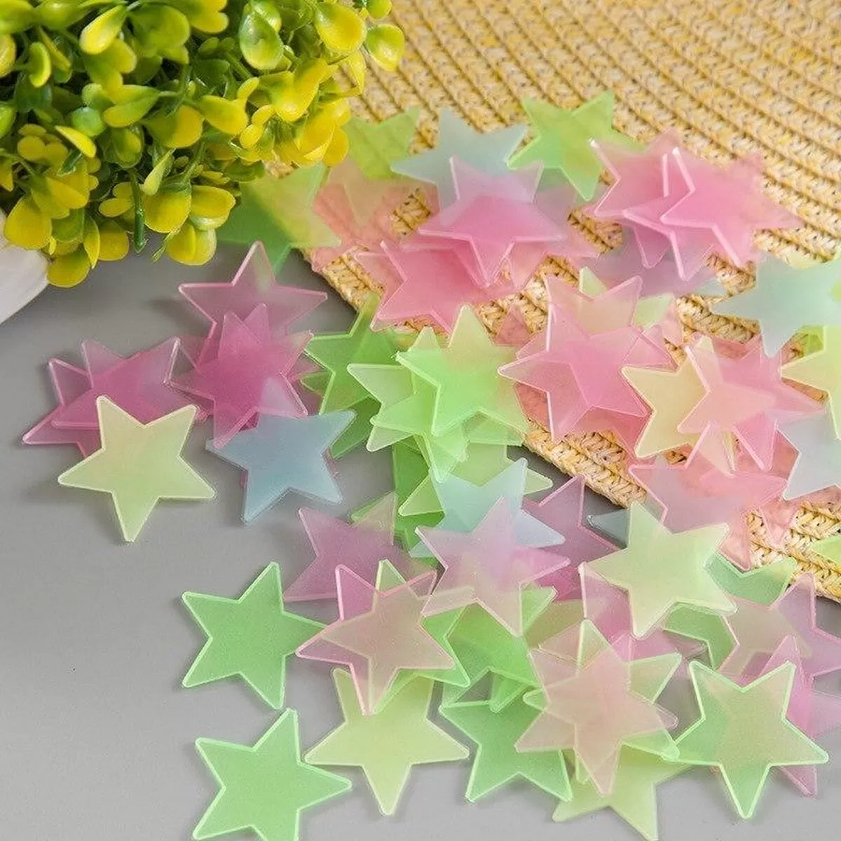 Generic Radium Glow in Dark Snowflakes & Stars Stickers - image 2
