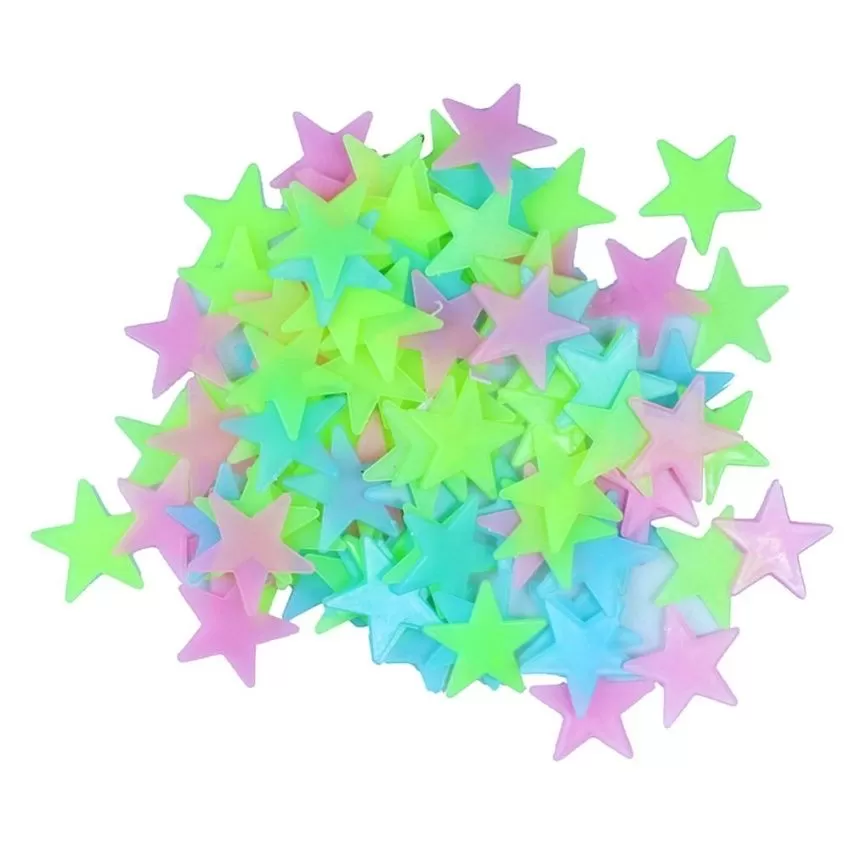 Generic Radium Glow in Dark Snowflakes & Stars Stickers - image 4