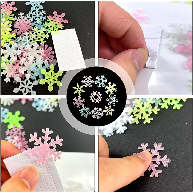 Generic Radium Glow in Dark Snowflakes & Stars Stickers - image 7
