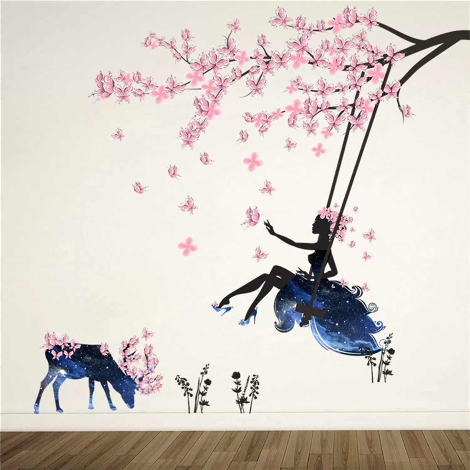Generic Colorful Flower Birdcage Wall Sticker Decal - image 4