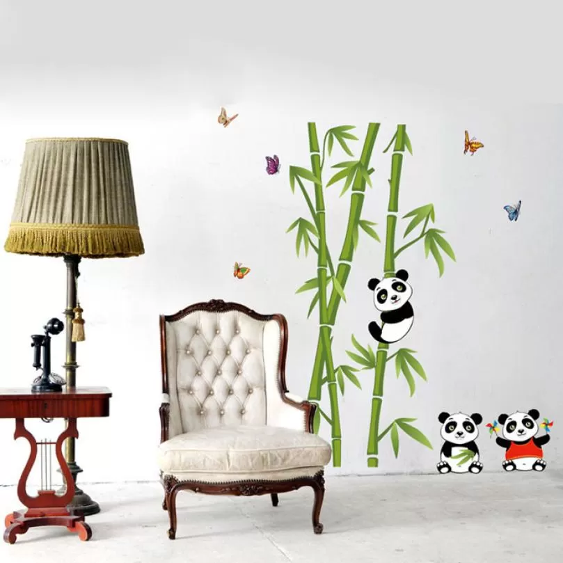 Cute Panda Kids Loving Cartoon Animals Tree Bridge - image 3