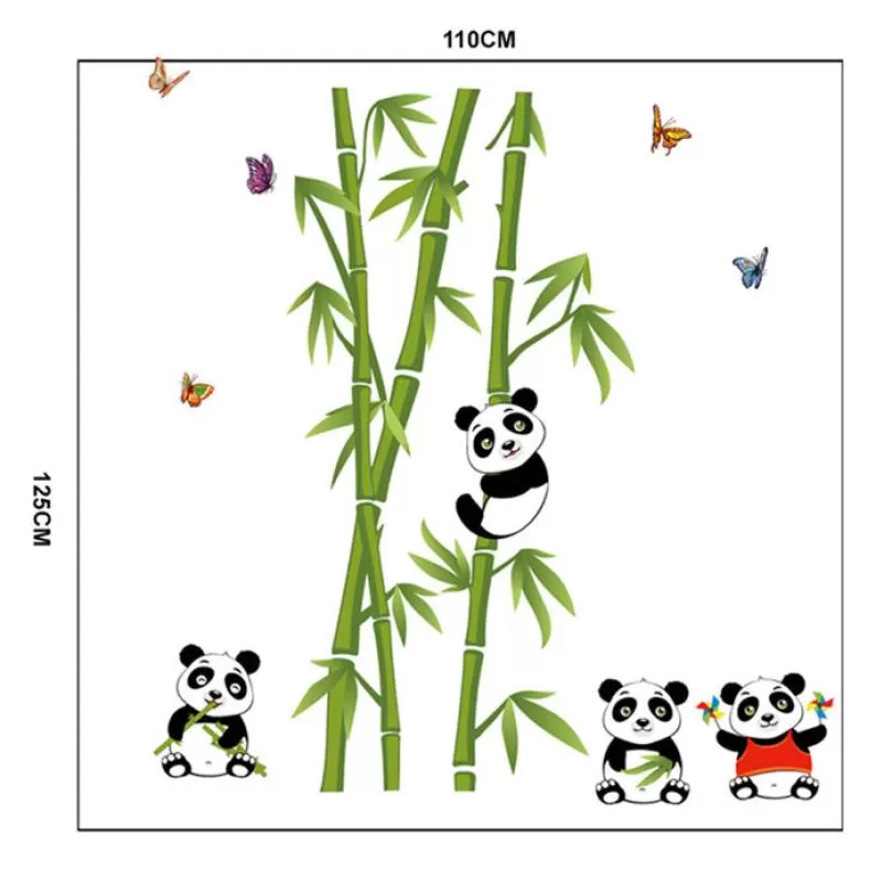 Cute Panda Kids Loving Cartoon Animals Tree Bridge - image 6