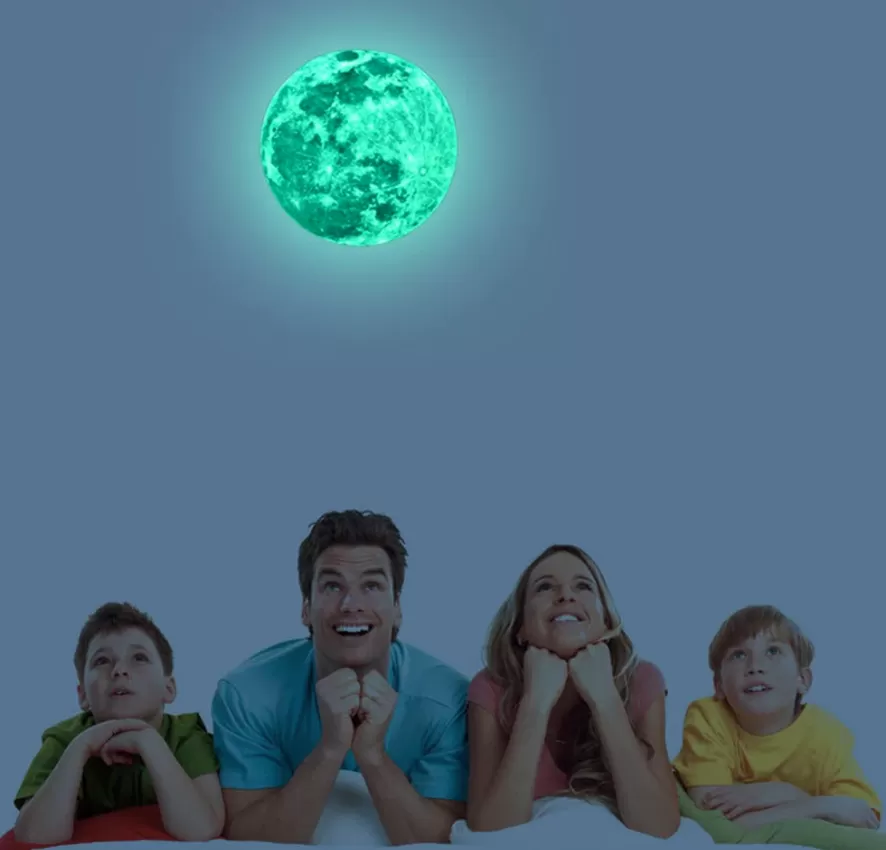 Generic Luminous Moon Wall Sticker Glow In Dark - image 4