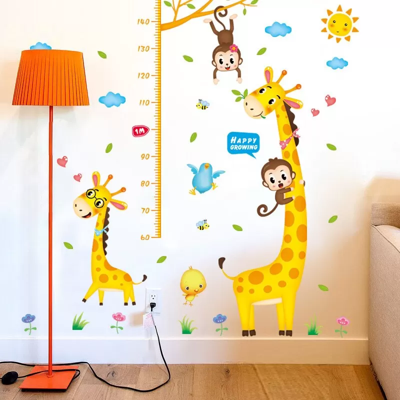 Generic Dual Giraffe Monkeys Height Measuring Chart - image 2